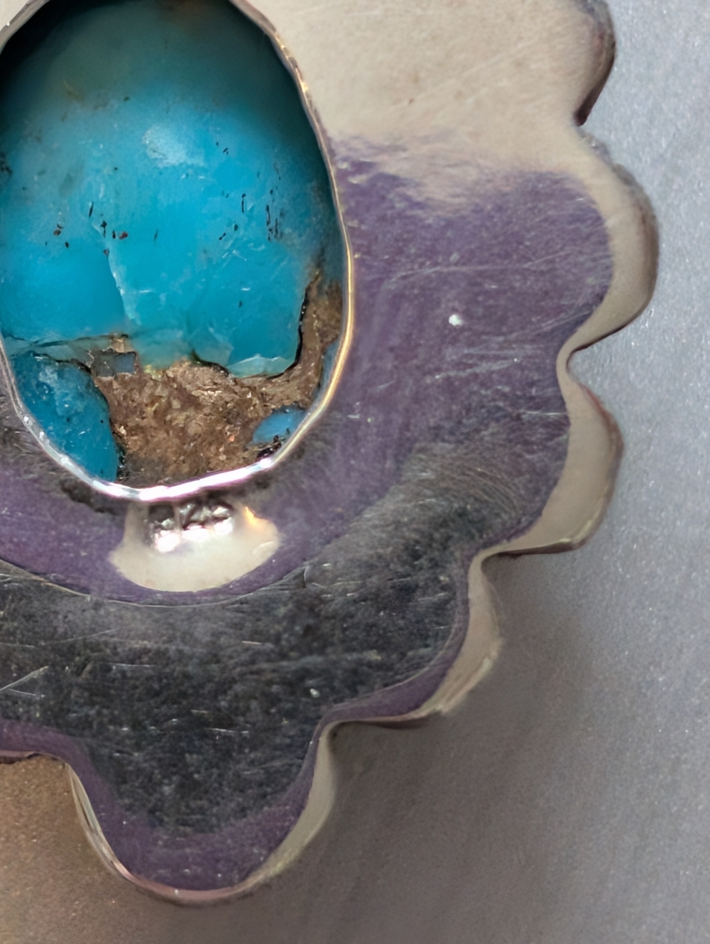 925 Silver And Turquoise Pendant - Picture 4 of 5